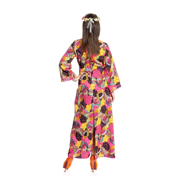 60er Jahre Hippie Kleid Damen Flower Power | Kostümplanet®