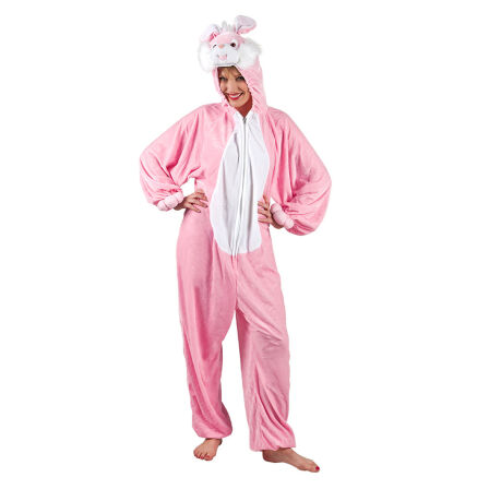 Kaninchen Kostüm rosa bis 195 cm