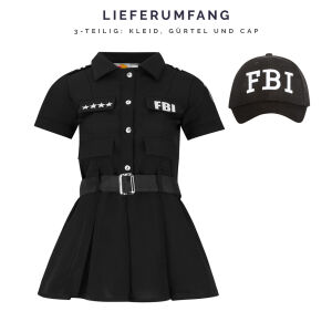 FBI Agentin M&auml;dchen schwarz 152