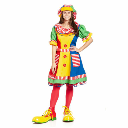 Clown Kostüm Damen bunt 32-34