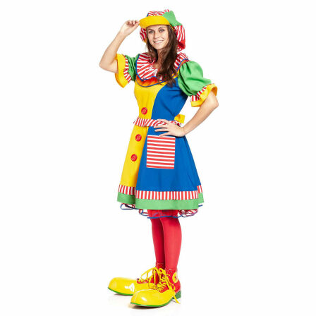 Clown Kostüm Damen bunt 32-34