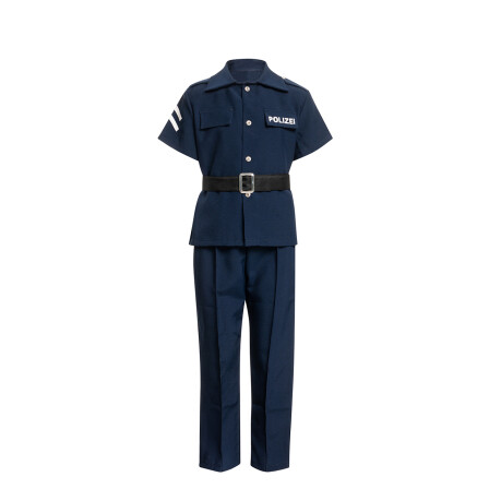 Polizei Kostüm Kinder mit Cap 128