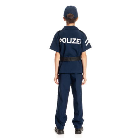Polizei Kostüm Kinder mit Cap und Handschellen 140