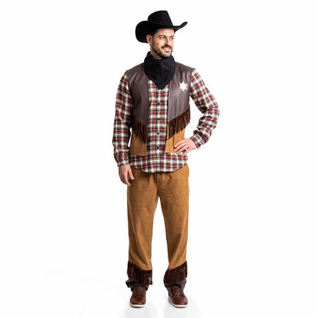 Cowboy Kostüm Herren mit Hut 56-58
