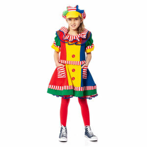 mädchen clown kostüm komplett