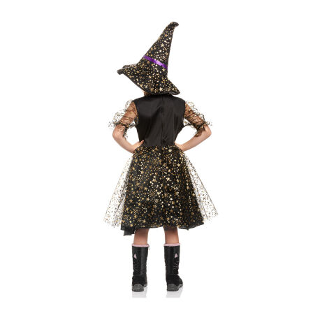 komplettes Kostüm Hexe lila 87687 Hexenkostüm Halloween für Kinder 