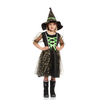 Hexen Kostüm Kinder grün 116