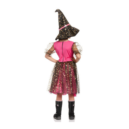 Hexen Kostüm Kinder pink 116