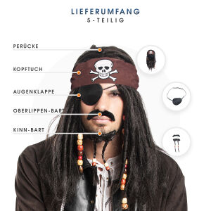 Piratenper&uuml;cke Herren Set Pirat