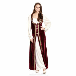 Mittelalter-Kleid Damen bordeaux