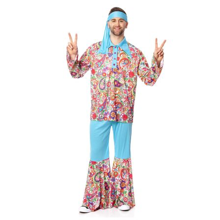 Hippie Herren Kostüm Outfit komplett 60-62