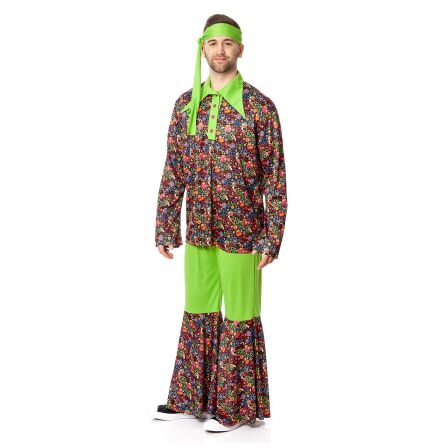 Hippie Outfit Herren Kostüm komplett 60-62