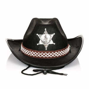 cowboy sheriff hut kinder schwarz