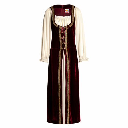 Mittelalter-Kleid Damen bordeaux Größe 32-34