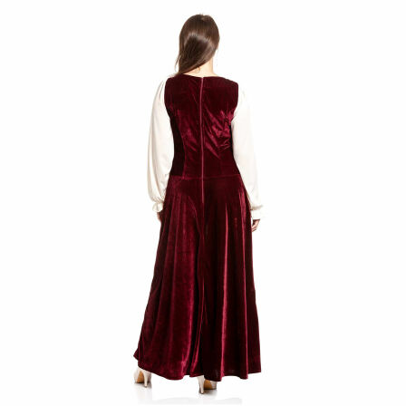 Mittelalter-Kleid Damen bordeaux Größe 32-34
