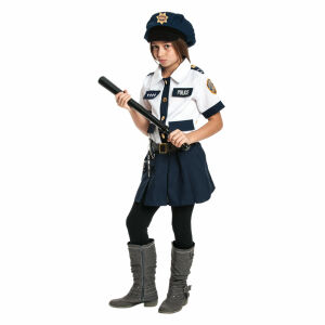Polizistin M&auml;dchen blau 128