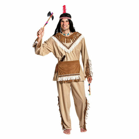 Indianer Kostüm Herren beige 52-54