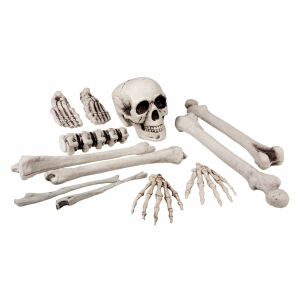 Totenkopf und Knochen Deko Skelett