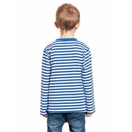 Ringelshirt Kinder langarm blau-weiß 116